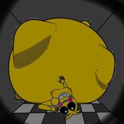 1girls animatronic animatronic_female big_belly chicken chicken_girl fat fat_female female five_nights_at_freddy's five_nights_at_freddy's_2 mrwab12 obese obese_female robot robot_girl scottgames toy_chica_(fnaf) vore vore_belly