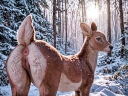 ai_generated anus deer feral musk outdoors pussy smell snow stink vagina zoo