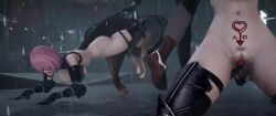 3d animated cum cum_in_pussy fate/grand_order fate_(series) impregnation knot knot_dragging knotting mash_kyrielight mp4 sound tagme vaginal_knotting video whimper zoophilia