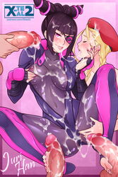 2girls 3boys absurdres areolae ass_grab balls bangs beret big_penis black_hair blonde_hair bodysuit braid breast_grab breasts bukkake cammy_white capcom character_name closed_eyes cum cum_everywhere cum_on_breasts cum_on_clothes cum_on_face cum_on_hair cum_on_hat cum_on_leg cum_on_lips cum_on_penis cum_on_toes cum_on_tongue cum_string double_footjob drill_hair eye_patch faceless_male feet female fingerless_gloves footbang footjob footjob_with_legwear gloves hat highres human juri_han large_breasts lipstick long_hair looking_at_viewer male nail_polish navel nipple_bulge nipples penis pink_eyes pink_lipstick pink_nails see-through self_fondle sidelocks smile solo_focus spread_legs straight street_fighter street_fighter_v tied_hair toeless_legwear toenail_polish toes tongue tongue_out twin_braids twin_drills veiny_penis x-teal