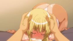 :>= alicia_costa animated ass breasts censored clothing cum cum_in_mouth deepthroat fellatio female male oral pov screencap tan tanlines yareruko!_densha_ecchi