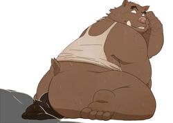 anal anthro ass boar bottomless colored eto1212 facesitting furry male male_only mammal oral porcine rimming sex simple_background white_background yaoi