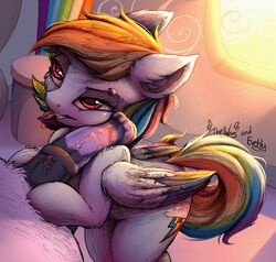 2016 animal_genitalia animal_penis collaboration cutie_mark duo equine equine_penis evehly faceless_male feathered_wings feathers friendship_is_magic hair half-closed_eyes hi_res horsecock inside male mammal multicolored_hair multicolored_tail my_little_pony pegasus penis piercing rainbow_dash_(mlp) rainbow_hair solo_focus straight_hair tongue tongue_out tongue_piercing wingbonermaker wings