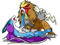 animated dragon_soul_e entei feral furry nintendo pokemon pokemon_(species) sex suicune