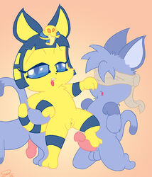 ankha from animal crossing by psyredtails