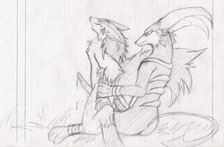 anthro camiod furry houndoom male_only mightyena nintendo pokemon