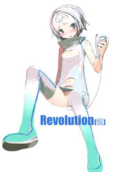 1girls blush boots console-tan female flat_chest masturbation navel navel_cutout nintendo nipple_slip nipples no_panties nunchuk personification purple_hair pussy revolution-tan short_hair solo thigh_boots thighhighs unaji upskirt vibrator white_hair wii-tan wiimote