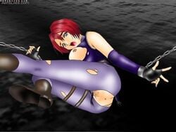 1girls ass bondage censored dino_crisis female marco_(artist) red_hair regina_(dino_crisis) short_hair