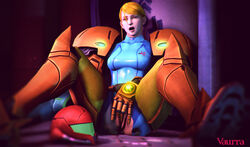 3d armor armored_female armored_samus blonde_hair bodysuit female female_only fingering hair headgear helmet helmet_with_visor highres human masturbation metroid nintendo open_mouth ponytail samus_aran sitting solo source_filmmaker spread_legs tied_hair torn_bodysuit varia_suit varia_suit_helmet vaurra zero_suit zero_suit_samus