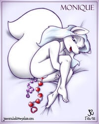 2002 anthro artic_fox bed border canine female fox mammal on_bed white_border