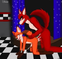 2016 2boys 5_fingers anal anal_sex anthro ass balls blush canine crossover cum cum_in_ass cum_inside cum_on_penis cum_while_penetrated cumshot detailed_background disney duo ejaculation erection five_nights_at_freddy's floor fox foxblaster.dae foxy_(fnaf) fur furry gay humanoid_penis male male_only mammal naughty_face nick_wilde orgasm penetration penis smile star text yaoi zootopia