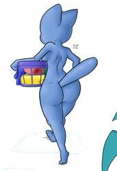 back_view female furry laundry nicole_watterson nude quietstealth solo the_amazing_world_of_gumball