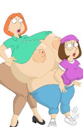 alternate_breast_size big_ass big_breasts breasts dat_ass expansion family_guy huge_ass huge_breasts lois_griffin maxtlat meg_griffin milf nipples red_hair