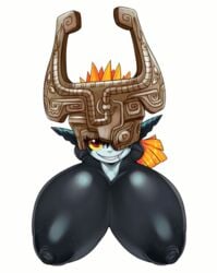 1girls alternate_breast_size animated big_breasts breasts bust_portrait female female_only huge_breasts hyper_breasts imp_midna jiggle looking_at_viewer matospectoru midna nintendo nipples smile solo the_legend_of_zelda twilight_princess