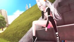 3d 3girls almost_caught animated ass bells breasts bystander crelly crustle_(pixiv) dildo ellie_minibot exhibitionism exhibitionist female filian filian_(vtuber) fingers fingers_in_mouth flat_chest hidden hidden_masturbation indie_virtual_youtuber koikatsu licking_fingers masturbation moaning nipple_tape original_voice outdoors outside pale-skinned_female pants_down pasties petite ponytail public public_exposure public_indecency public_masturbation public_nudity purple_eyes pussy pussy_juice riding riding_dildo secret shoes sitting sky small_breasts sneakers sound spamkaju stairs streamer sucking_fingers tagme tape unaware uncensored undressing vaginal_penetration video virgin virtual_youtuber vtuber wet wet_pussy white_hair yoga_pants