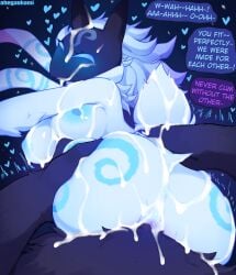 ahegaokami bodily_fluids bovid canid canine canis caprine cum cum_inside explicitly_stated_consent female genital_fluids genitals heart_symbol hi_res kindred_(lol) lamb_(lol) league_of_legends male male/female mammal penetration riot_games sheep tencent vaginal_penetration vaginal_penetration vulva wolf wolf_(lol)