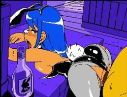 1female 1girls 1male 2d animated ass ass_focus blue_eyes blue_hair blush blush_lines breasts bunny_ears bunny_girl bunny_tail bunnysuit creampie cum cum_girls_vol.3_-_goddess_continent cum_in_pussy cum_inside cute doggy_style ejaculation female flustered from_behind from_behind_position jermaneels long_hair male mc_(cum_girls) penetration penis pixel_animation pixel_art pussy ripped_clothing sex sex_from_behind stockings tagme tongue tongue_out video