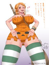 nami (one piece) from halloween by mikanberry