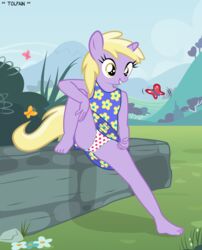 anthro dinky_hooves_(mlp) female friendship_is_magic my_little_pony solo sundress tolpain upskirt