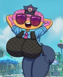 roxakukira constable_sprinkle fortnite fortnite:_battle_royale big_breasts breasts female female_only 1girls donut policewoman sunglasses 2026 object_head open_mouth butt big_butt police_uniform police_hat epic_games anthro simple_background day looking_at_viewer