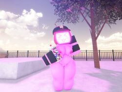 3d :3 breasts female forsaken_(roblox) nipples nude public public_nudity pussy roblox roblox_game roblox_studio self_upload slutmoth spray_can tagme thighs tv_head veeronica