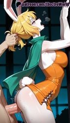 1boy 1girls 2025 ai_generated animal_ears artist_name ass big_breasts big_chest blonde_hair breasts bust busty carrot_(one_piece) chest clothed_female_nude_male cock dick electroworld female fucking grabbing_another's_hair hi_res high_quality high_resolution highres intercourse large_breasts leotard love_making male one_piece patreon patreon_username penetration penis playboy_bunny rabbit_ears rabbit_girl rabbit_tail sex sexual_intercourse solo_focus stable_diffusion straight tail watermark