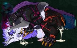 absurd_res alien animal_genitalia animal_only animal_penis anus auto_penis_lick autofellatio autofellatio_while_penetrated balls bite blood blood_in_mouth bodily_fluids canid canine canine_genitalia canine_penis canis claws cum cum_drip cum_in_ass cum_in_mouth cum_inside cum_on_face cum_on_feet cum_on_own_face cum_on_self cunnilingus dex_(weredemo) deziyonix_(yonnixart) dripping ejaculation eyeless feet forced forced_oral from_behind_position genital_fluids genitals gore grabbing_from_behind hi_res hindpaw knot knotted_penis licking long_claws male mammal markings masturbating_while_penetrated masturbation monster mythological_canine mythological_creature mythology nonbinary_(lore) oral oral_masturbation oral_penetration paws penetration penile penile_masturbation penis scar self_lick sex shigarshil smoking smoking_during_sex smothering stand_and_carry_position standing standing_doggystyle standing_sex stomach_bulge tail tail_markings tail_v tongue unusual_anatomy unusual_bodily_fluids unusual_cum unusual_egg unusual_genital_fluids unusual_genitalia unusual_tail vaginal_penetration vulva werecanid werecanine werecreature werewolf wolf yonnixart