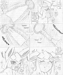 atlas_(artist) blush canine comic duo eeveelution english_text female feral from_behind_position glaceon greyscale heart hi_res internal lined_paper male mammal monochrome nintendo open_mouth pencil_(artwork) penetration penis pokemon pokemon_(species) precum pussy quilava sex sketch smile straight sweat text tongue tongue_out traditional_media_(artwork) translated vaginal_penetration video_games