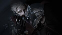 2boys 3d animated dark-skinned_male dark_skin erection gay handjob imminent_oral interracial male male_only metal_gear_rising metal_gear_solid no_sound oral penis raiden raiden_(metal_gear) sad sex video yaoi