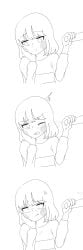 angry angry_at_partner angry_expression annoyed annoyed_expression artist_request chara cum_on_face cumshot cumshot_on_face handjob jacking_off looking_away not_impressed undertale unenthusiastic unenthusiastic_handjob
