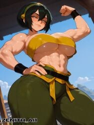 toph bei fong from avatar the last airbender by zenithai