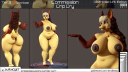 3d anthro ass breasts dripdry endlessillusion female furry hi_res huge_ass huge_breasts mammal solo