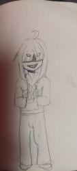 ethicalgooner2007_(kryptraider) ethicalmolester2088_(mewmsart) eyebrows_visible_through_hair hoodie mewmsart nonbinary oc sketch the_amazing_digital_circus tombstone_teeth