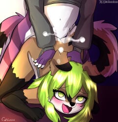 caliluminos furryartist furry anthro sex penetration behind fuck doggy slut