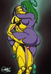 1futa 1girls ass ass_focus big_breasts big_butt breasts cetrion curvy curvy_figure d'vorah deep_kissing fat_ass futadom god goddess humanoid insect_girl insect_humanoid kaywest kissing kissing_while_penetrated lesbian lifted_by_another making_out mortal_kombat mortal_kombat_x netherrealm_studios purple_skin red_penis standing_on_one_leg standing_position standing_sex tapering_penis thick_ass thick_thighs vaginal vaginal_penetration voluptuous wide_hips yellow_body yuri