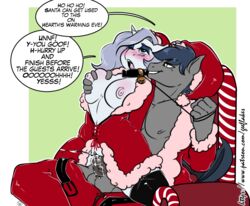 2016 :o anthro areola balls bdsm bedroom_eyes bell belt big_breasts blush breast_grab breasts candy candy_cane chase_cartwheel_(oc) christmas clitoris collar costume cum cum_inside drooling ejaculation equine eyeshadow female femsub food geeflakes grope half-closed_eyes hand_on_breast hat holidays horn leash leash_pull makeup male mammal mature_female moan nipples on_top one_eye_closed open_mouth orgasm partial_nudity platinum_decree pussy pussy_ejaculation pussy_juice reverse_cowgirl_position saliva santa_costume santa_hat sex smile smirk straight unicorn wink