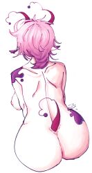 2026 alien_girl artist_upload ass backview big_ass big_breasts bigoldstinker body_markings boobs fully_naked fully_nude high_quality highres ibispaint_(artwork) ibispaintx nsfw oc original original_artwork original_character pink_hair pink_hair_female pink_nipples self_upload short_hair