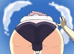 1boy 1boy1girl 1girls animated ass bloomers bulge buruma butt butt_crack butt_crush facesitting female giantess gym_uniform hibari_(senran_kagura) mp4 no_sound pogojo pov senran_kagura testicles video