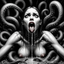 ai_generated tentacle dream69slut afraid girl monster