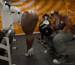 3d 3d_(artwork) 3d_model 3d_render gym haydee haydee_(game) leodamodeler samzan_(modeler) stella_(leodamodeler) tagme tagme_(artist)