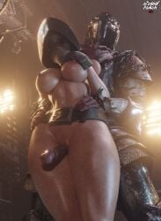 3d armor beak blender crossover darkest_dungeon dbd dead_by_daylight dominant_male female female_focus grabbing_hips holding_breast hood knight male/female masked_female medieval plague_doctor plague_doctor_(darkest_dungeon) straight stupidroach the_knight_(dead_by_daylight) thigh_sex thighs