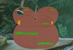 ass_expansion belly_expansion breast_expansion fat frye_(splatoon) frye_onaga goaway49097 hyper hyper_ass hyper_belly hyper_breasts hyper_fat hyper_pregnancy immobile inflation onomatopoeia pregnant splatoon