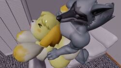 3d 3d_animation animal_crossing anthro_on_anthro cum_inside death_(puss_in_boots) hyper_ass hyper_breasts isabelle_(animal_crossing) puss_in_boots_(dreamworks) shortstack tagme unknown_artist vectrex_82 video wip
