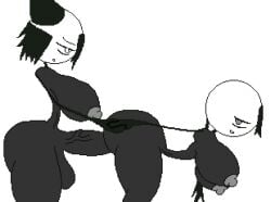 1futa 1girls hyper-thin_waist oribou stick_waist stickfigure stickman stickwoman