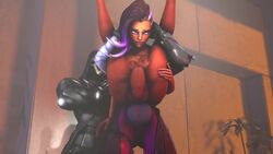 1boy 3d anal animated areolae balls balls_touching barefoot big_balls big_breasts blackjr bouncing_penis breasts brown_nipples brown_penis brown_skin carrying dark-skinned_futa dark-skinned_futanari dark_skin dickgirl erection feet feet_up from_behind full_nelson full_nelson_anal futa_on_futa futanari huge_balls intersex large_breasts legs_up male nipples nude overwatch overwatch_2 penis purple_penis purple_skin reaper sex soles sombra sound source_filmmaker stand_and_carry_position standing standing_sex testicles toes video voyeur widowmaker