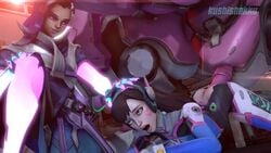 2girls 3d all_fours animated asian ass blizzard_entertainment breasts brown_hair d.va female from_behind fucking_machine head_grab kushishekku latina looking_at_another machine meka no_sound overwatch sex_machine shorter_than_30_seconds shorter_than_one_minute sombra source_filmmaker video video_games