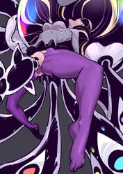 1girls aether_foundation black_hair blonde_hair breakrabbit breasts censored evil_lusamine_(pokemon) female fusion human interspecies long_hair lusamine_(pokemon) masturbation monster_girl mother_beast_lusamine multicolored_hair nihilego nintendo open_mouth pantyhose pointless_censoring pokemon pokemon_sm pussy rape restrained solo spoilers streaked_hair tentacles very_long_hair