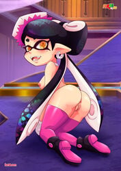 2016 animal_humanoid anus ass bbmbbf big_ass big_butt black_hair blush breasts butt callie_(splatoon) cephalopod cephalopod_humanoid earrings erect_nipples eyebrows eyelashes female female_only fur34 gloves hair humanoid humanoid_pussy inkling inkling_girl legwear long_hair marine marine_humanoid mole mole_under_eye nintendo nipples open_mouth open_smile palcomix pointy_ears smile splatoon squid_sisters stockings tentacle_hair tentacles thick thick_ass thick_thighs vagina very_long_hair video_games wide_hips yellow_eyes