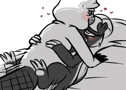 2016 ambiguous_penetration anthro beaver bed blush breasts claws disney eye_contact fan_character female heart inkyfrog lying male mammal missionary_position nipples nude on_back penetration restricted_palette rodent sex simple_background skunk straight tasteful white_background zootopia