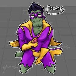 male man on_knees plants_vs_zombies submissive_male super_brainz_(pvz)